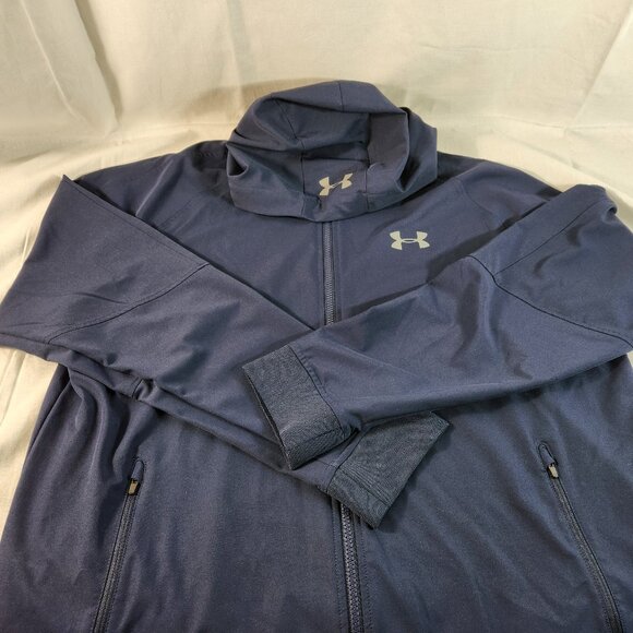 Under Armour Men's Cold Gear Full Zip Hoodie Storm Jacket Pockets XL Blue - Picture 1 of 11